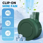 Waterproof USB Rechargeable Portable Silent Mini Bladeless Fan Clip Shirt Cyclone Waist Hanging Neck