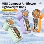 360 Degree Rotation USB Rechargeable Mini Handheld Fan Ultra-Quiet Digital Display Small Electric Powerful Wind Personal Cooling Light