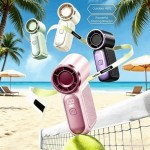 Secure Mini Handheld Fan 3000mAh High Speed LED Display 100 Adjustable Settings USB Rechargeable Desk Travel