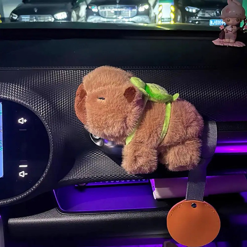 Modern Capybara Car Interior Center Console Displays Handle Wiper Accessories Handbrake Door Cute Plush Dolls Arm Band