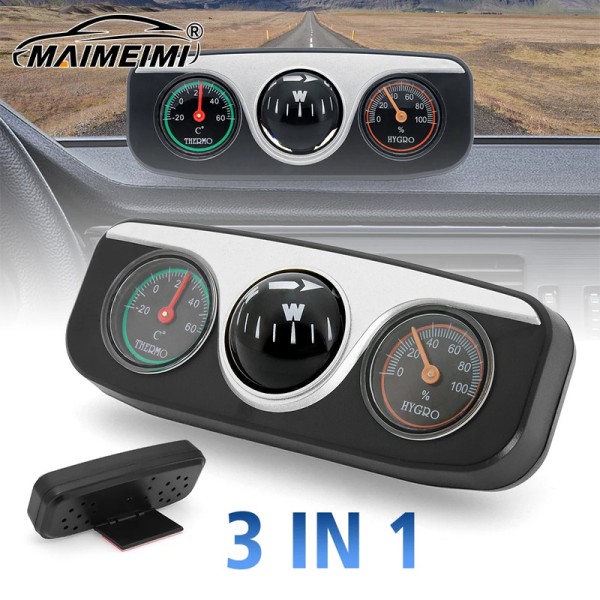 Heat Resistant Guide Ball Interior Accessories Car Ornaments Compass Thermometer Hygrometer Boat Truck Off Road 4x4 Multi-functional