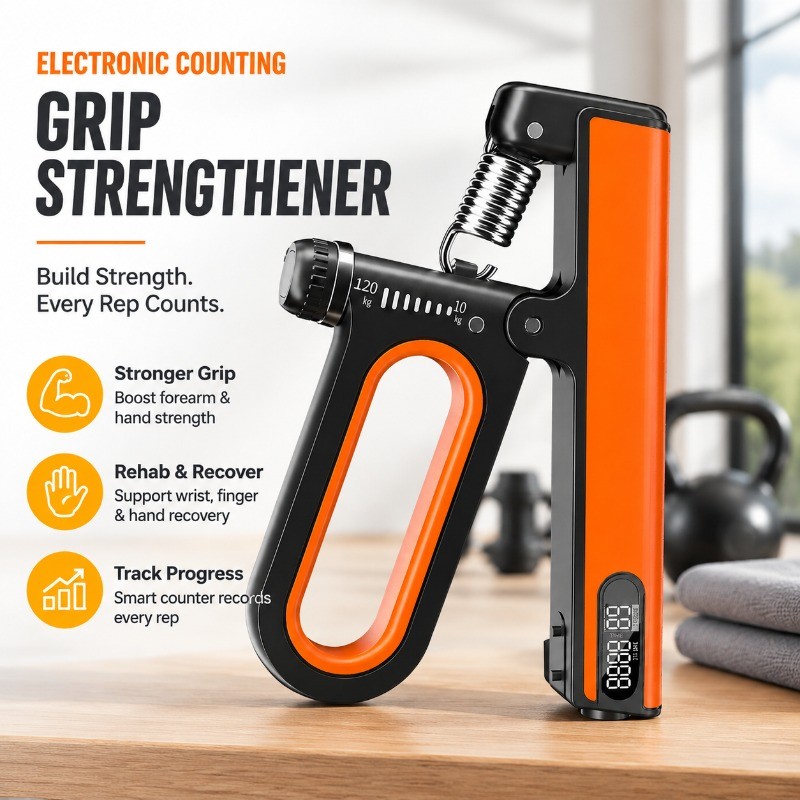Long Lasting Electronic Count Grip Exerciser Male Fitness Gear Build Palm Power Forearm Muscle Train Finger Dexterity Wrist Vigor Rehabilitat