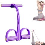 Comfortable 6-Tube Tensioner Multi-Functional Household Fitness Yoga Abdominal Strengthening Elastic Band Tension Rope Sit-Up Assistive