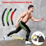 Breathable Leg Training 20LB-80LB Taekwondo Belt Elastic Latex Resistance Bands Anti-Break Black Ankle Pull Rope Fitness