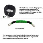Breathable Leg Training 20LB-80LB Taekwondo Belt Elastic Latex Resistance Bands Anti-Break Black Ankle Pull Rope Fitness