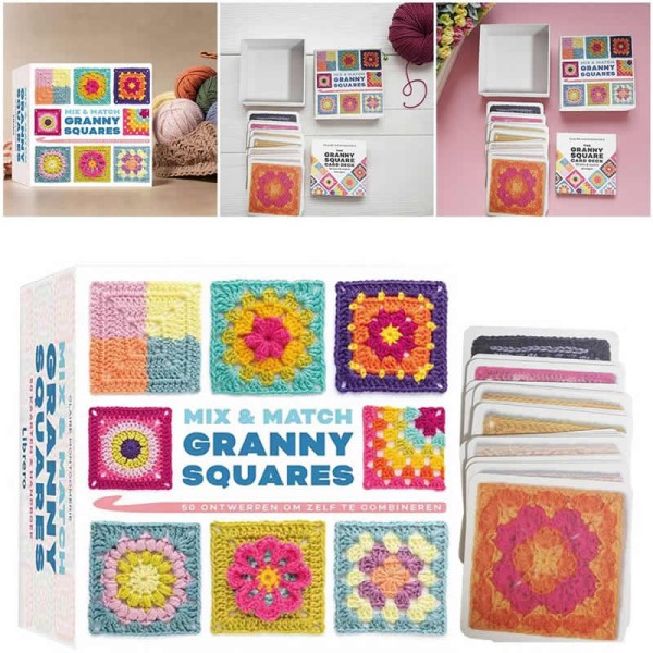 Silent 50 Mix Matchs Designs DIY Knitted Pattern Cards Set Crochet Patterns Adults Grandma