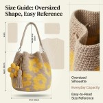 Easy To Use Detachable Flower Bag Floral Shoulder Crochet Oversized Casual Daily Use Commuting