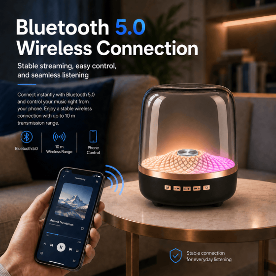Foldable 2026 Portable Wireless Soundbar Bluetooth 5.0 Home Theater TWS Speaker Hi-Fi Acoustic Breathing Lamp Subwoofer Android IOS