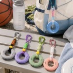 Compact Silicone Dual Resistance Hand Grip Ring Braided Adjustable Lanyard Buckle Finger Strength Trainer Fitness Gripper