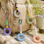 Compact Silicone Dual Resistance Hand Grip Ring Braided Adjustable Lanyard Buckle Finger Strength Trainer Fitness Gripper
