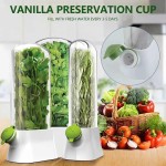 Precision Refrigerator Herb Crisper Saver Pod Container Vegetable Fresh Keeper Bottle Cilantro Mint Parsley Asparagus Kitchen Storage