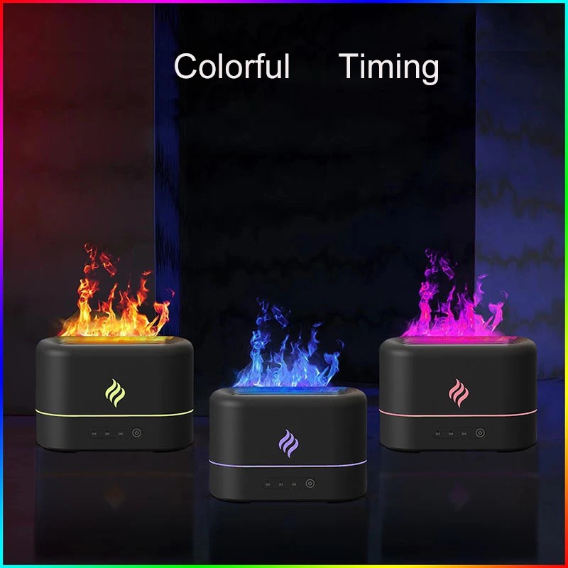 Premium Quality RGB Flame Light Bedroom Fragrance Diffuser Atmosphere Lamp Bedside Table Creative Humidifier Living Room Office