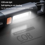 Uv Protection Mini Flashlight Hook Outdoor Portable Strong Light Side Lights Long Range Rechargeable Tactical Torch Camp
