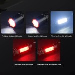 Foldable High-brightness LED flashlight hook side light telescopic zoom portable ultra-lightweight outdoor cycling
