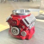 Multi-functional Mechanical V8 V6 Engine Resin Coffee Mug Personalized Inner Liner Simple Design Kitchen Bar Home Gift Idea