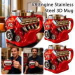 Multi-functional Mechanical V8 V6 Engine Resin Coffee Mug Personalized Inner Liner Simple Design Kitchen Bar Home Gift Idea