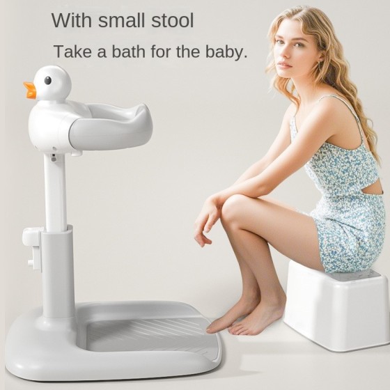 Premium LazyChild Baby Shower Rack APS TPE Standing Foldable Artifact Bathtub Stand