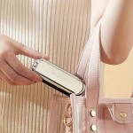 Easy To Use 1pc Portable Stylish Mini Folding Women's Hair Brush Rubber Bristles All Types Perfect Travelling Shopping