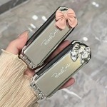 Easy To Use 1pc Portable Stylish Mini Folding Women's Hair Brush Rubber Bristles All Types Perfect Travelling Shopping