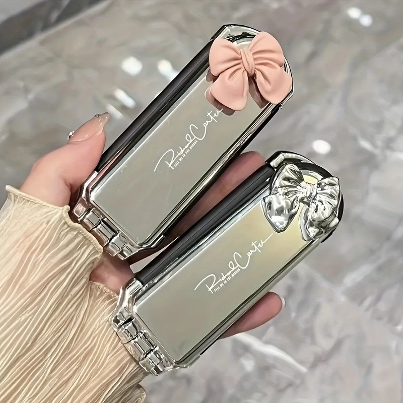 Easy To Use 1pc Portable Stylish Mini Folding Women's Hair Brush Rubber Bristles All Types Perfect Travelling Shopping