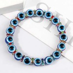 Premium 10mm Lucky Blue Evil Eye Bracelet Palm Butterfly Owl Elephant Pendant Charm Crystal Resin Beaded Bracelets Women Men Jewelry