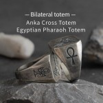 Comfortable Egyptian Pharaoh Anubis Vintage Eye Horus sterling silver rings man fashion jewelry