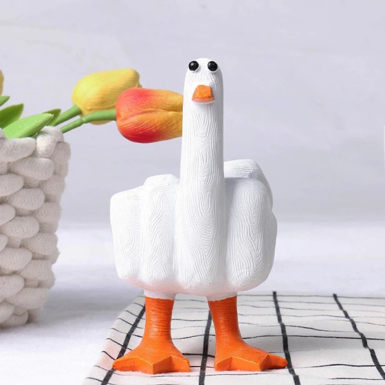 High Quality Car Garden Office Desk Decor Fun Resin Duck Home Furnishing Creative Gift Decorative Sculpture Living Spaces