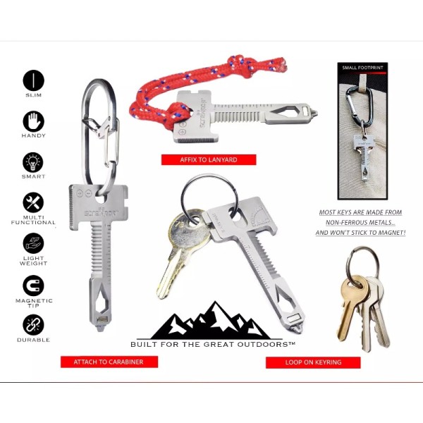 Heavy Duty 17-in-1 Multi-Tool Keychain Portable Multi-Function Repair Tool Outdoor Camping EDC