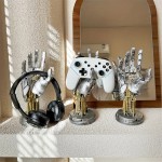 Collapsible Cyberpunk 3D Gamepad Holder Robotic Hand Storage Box Controller Phone Keys Sci-Fi Desk Organizer Cool Tech Gift