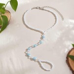 High Quality European American Style Fashionable Summer Beach Woven Rice Beads Adjustable Female Finger Ankle Chain