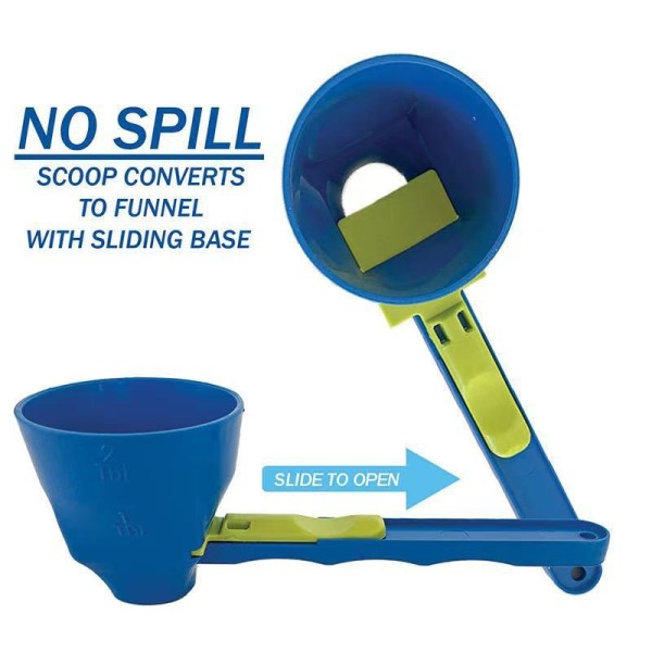 Bpa-free Durable PP Material Mess-Free Protein Powder Scoop Sliding Funnel Milk Supplements Kitchen Gadget All Occasions