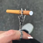 Lightweight Vintage Personality Cigarette Holder Ring Bracket Rings Men Party Jewelry