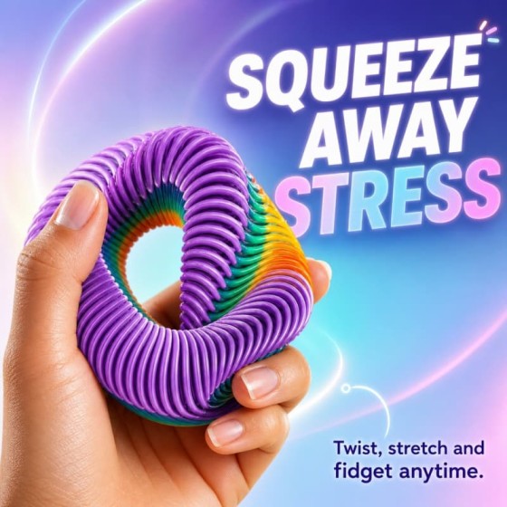 Easy To Use Spiral3dStress-relief series telescopic toy set stress relief