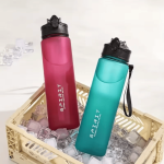 Non-slip 750ML Leak-Proof Water Bottle Straw Carry Loop BPA-Free Sport Fitness Mug
