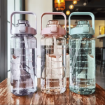 Multi-functional Liters Straw Plastic Water Bottle Large Portable Travel Sports Fitness Cup High Value Big Fat Adult Universal