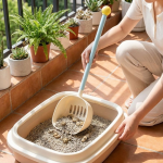 Portable Detachable Extended Cat Litter Scoop Non-Stick Plastic Sand Shovel Deepen Long Handled Poop Feces Removal