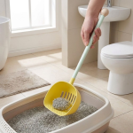 Portable Detachable Extended Cat Litter Scoop Non-Stick Plastic Sand Shovel Deepen Long Handled Poop Feces Removal
