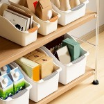 Easy To Clean Multi-Functional Storage Box Set Curved Space-Saving Design Stackable Organizer Bins Home Organization