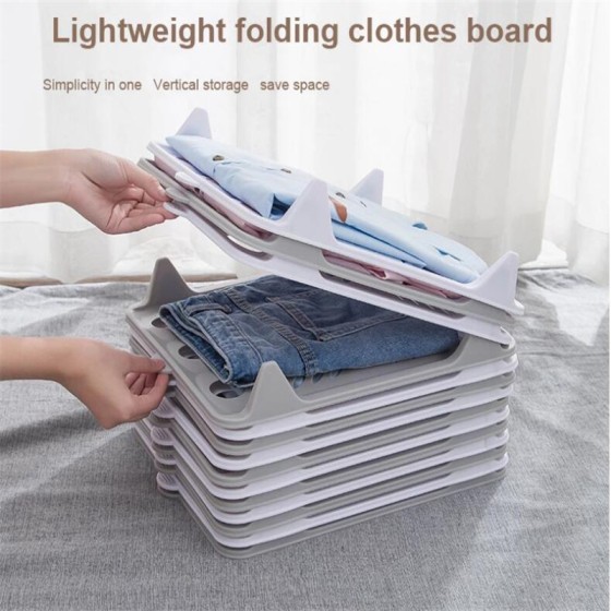 Expandable Lazy Folding Clothes Board Storage Holders Organizer Shirt Folder Clothing Dividers Stackable Home Organized