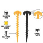 Weather Resistant 10pcs Outdoor Camping Tent Pegs Ground Nails Screw Anchor Stakes Hiking Pins Accessories