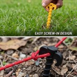 Weather Resistant 10pcs Outdoor Camping Tent Pegs Ground Nails Screw Anchor Stakes Hiking Pins Accessories