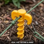 Weather Resistant 10pcs Outdoor Camping Tent Pegs Ground Nails Screw Anchor Stakes Hiking Pins Accessories