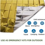 Reliable Emergency Thermal Poncho Blanket Lightweight Folding Water Resistant Windproof Sunshade Reusable First Aid Camping Mat Pad Cover