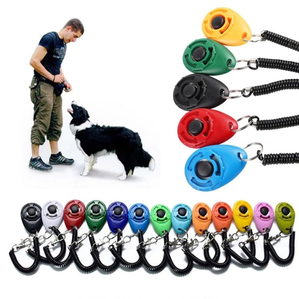 Brilliant Dog Training Clicker Pet Cat Click Trainer Various Style Aid Adjustable WristStrap Sound Key Chain Repeller Product