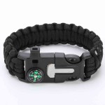 Easy To Carry Outdoor Survival Umbrella Rope SOS Bracelet Emergency Rescue Compass Sport Tactical Whistle Bracelets(No flint