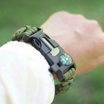 Easy To Carry Outdoor Survival Umbrella Rope SOS Bracelet Emergency Rescue Compass Sport Tactical Whistle Bracelets(No flint