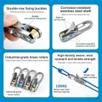 Waterproof 2Pack Retractable Rope Roller Tensioner Heavy Duty Tie Down Camping Boating Home Storage Outdoor Use