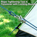 Waterproof 2Pack Retractable Rope Roller Tensioner Heavy Duty Tie Down Camping Boating Home Storage Outdoor Use