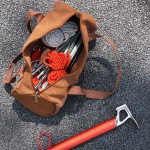 Compact Camping Tools Storage Bag Large Capacity Cylinder Tent Stake Lightweight Peg Ground Nail Holder Outdoor