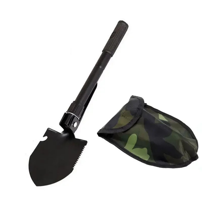 Multi-functional Engineer Shovel Military Outdoor Multifunctional Folding Vehicle Camping Fishing Pickaxe
